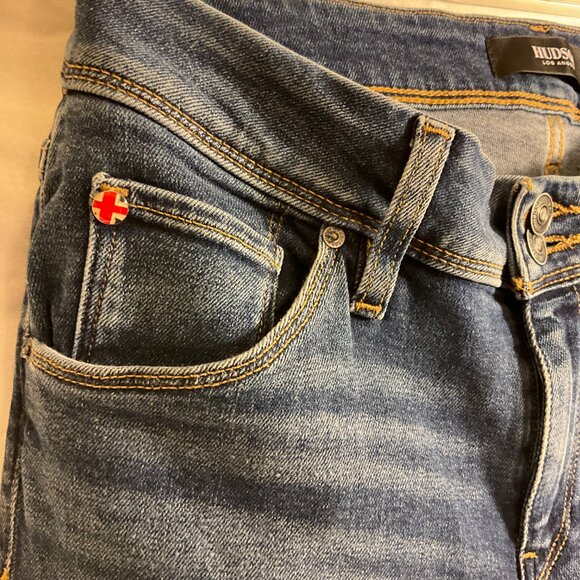 Hudson Collin Mid-Rise Skinny Blue Jean, Sz 28 - Picture 4 of 7